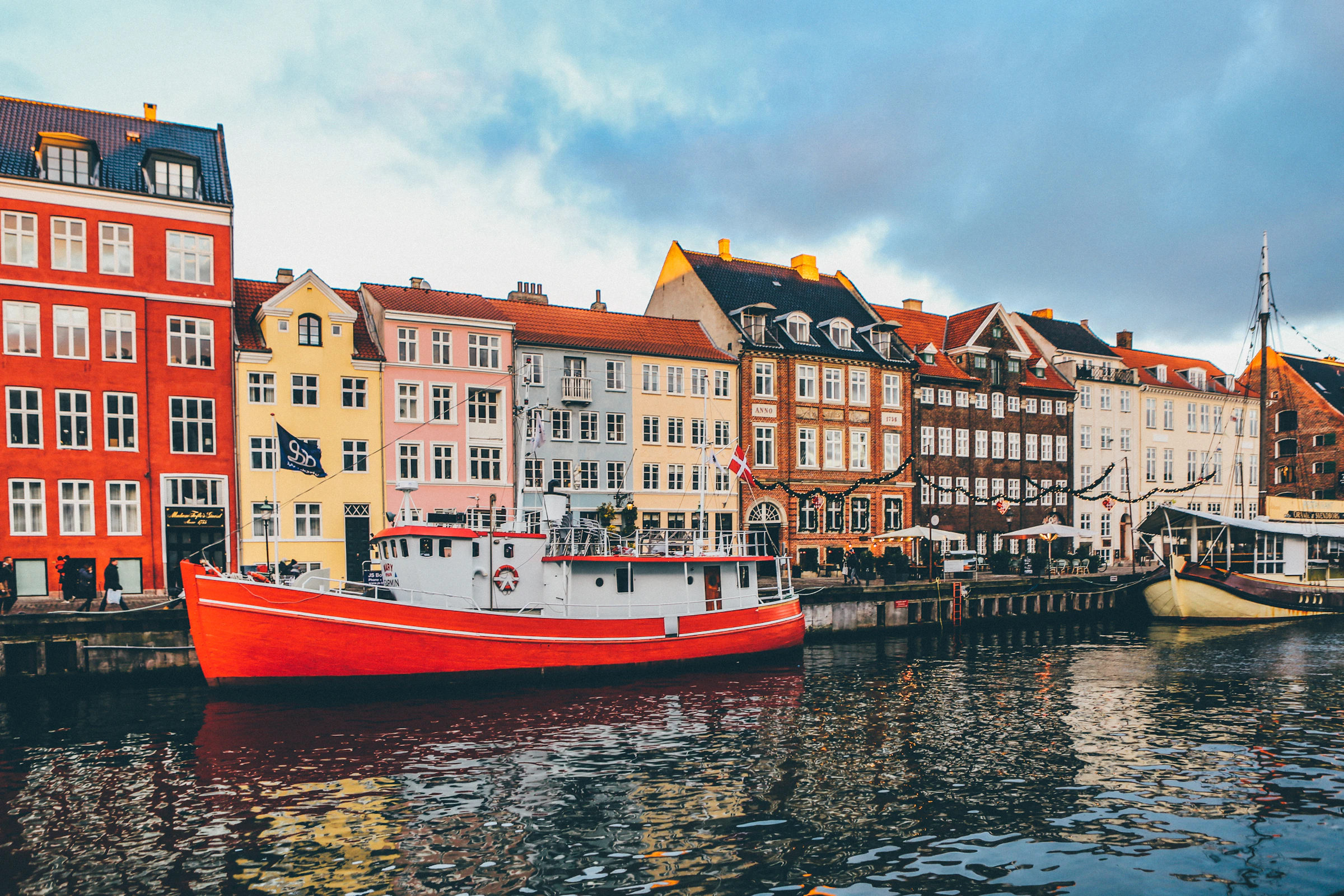Nyhavn i Köpenhamn, Danmark