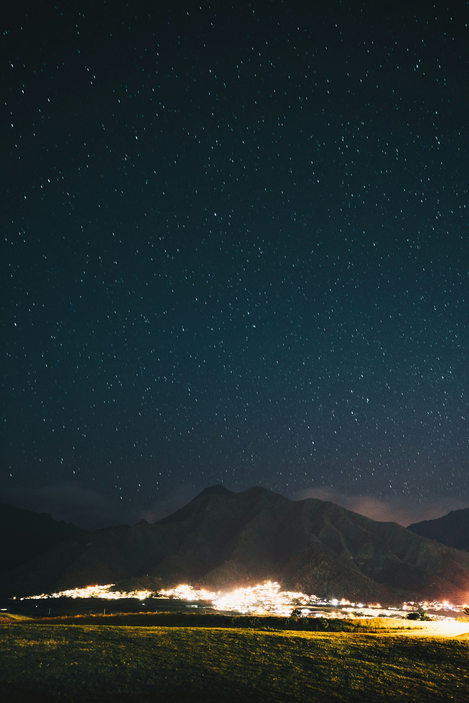 landscape photography of black mountain