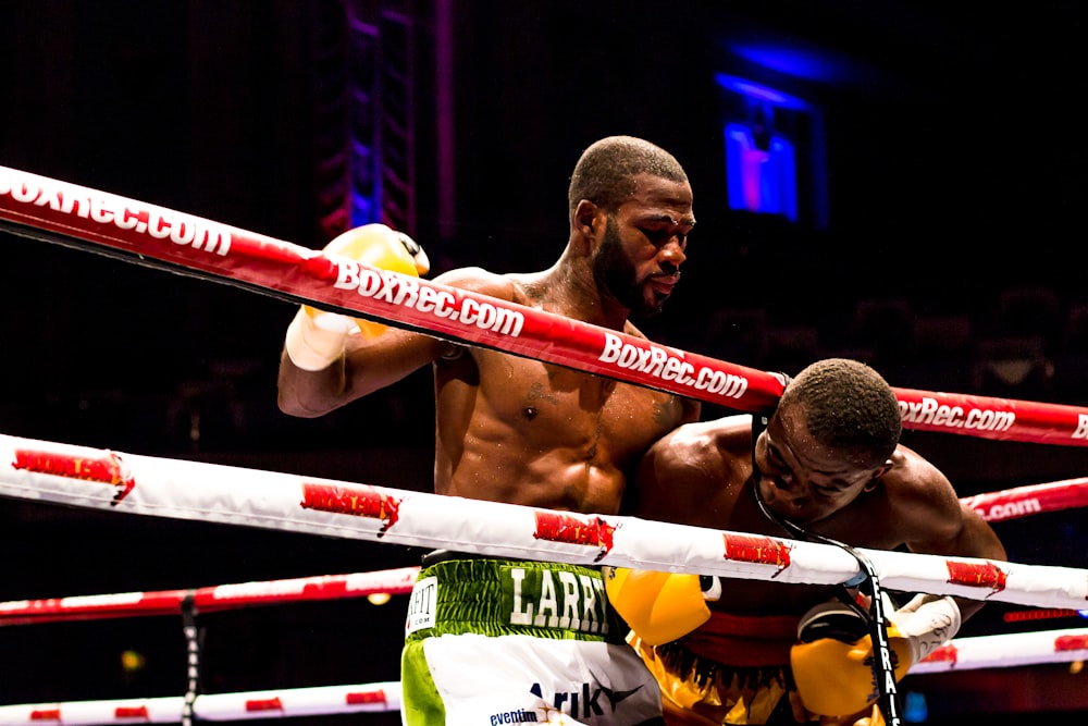 two men inside boxing ring