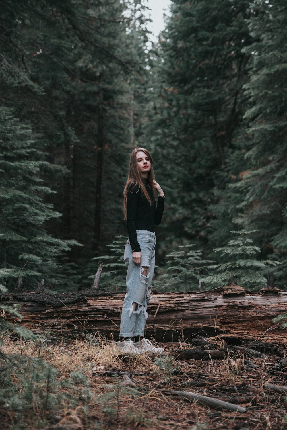 shallow focus photography of woman in black sweater