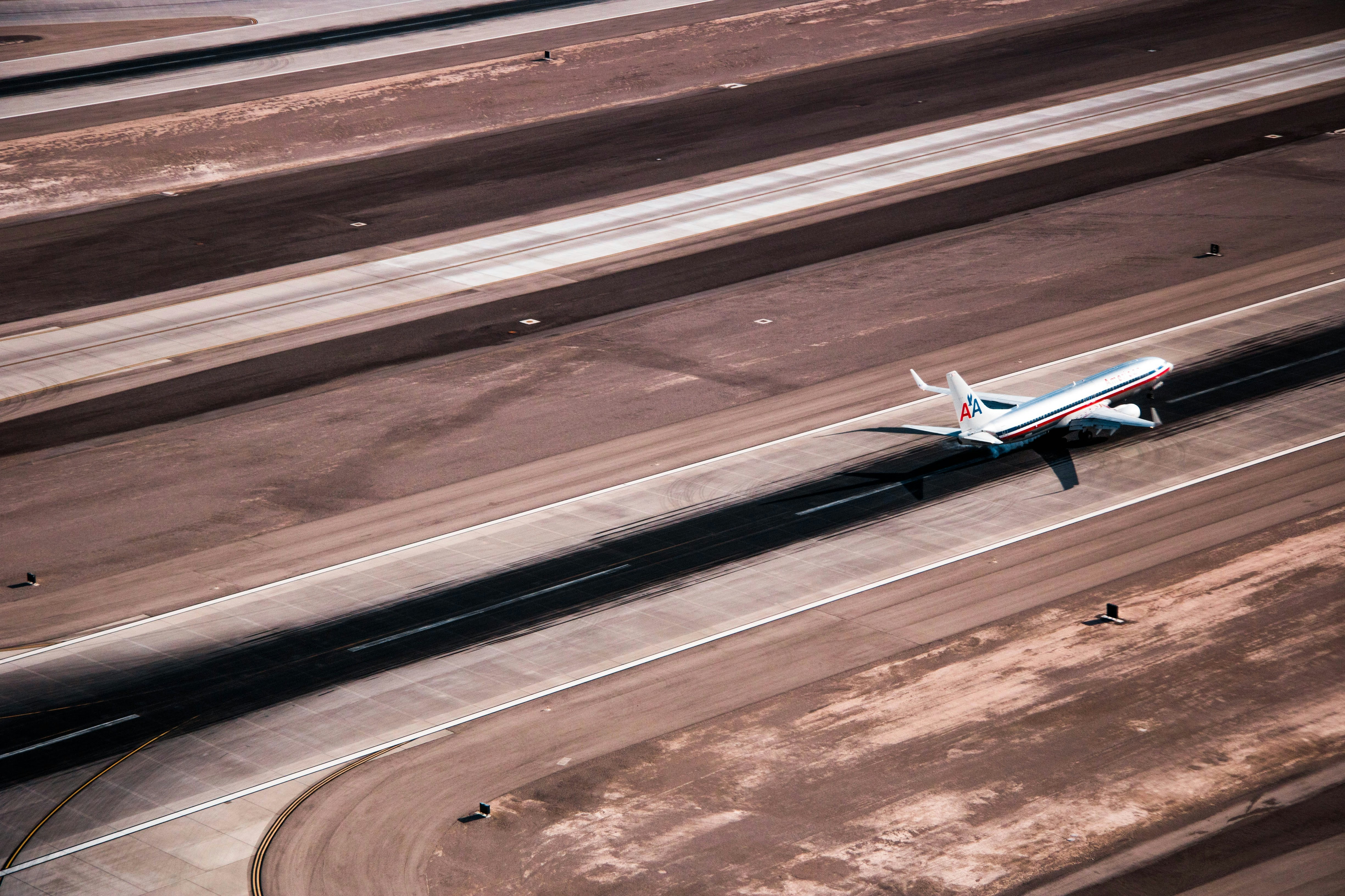 airplane landing on ground