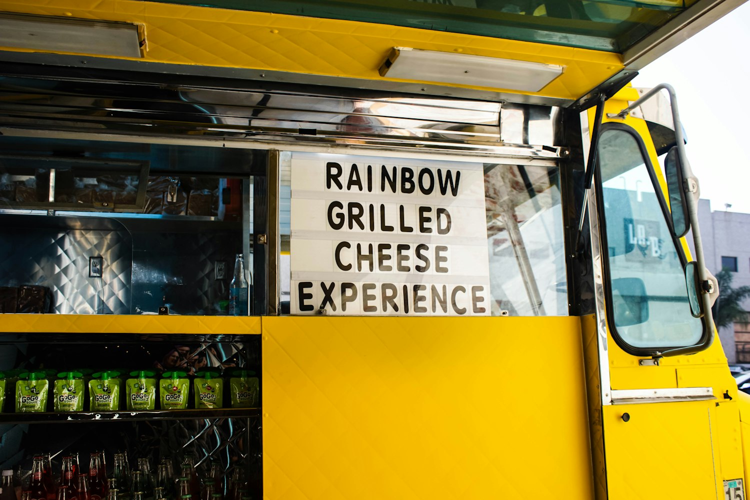 rainbow grilled cheese experience signage by Shari Sirotnak