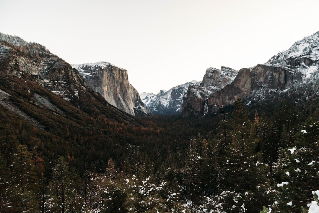 aerial photo of snow covered mountain