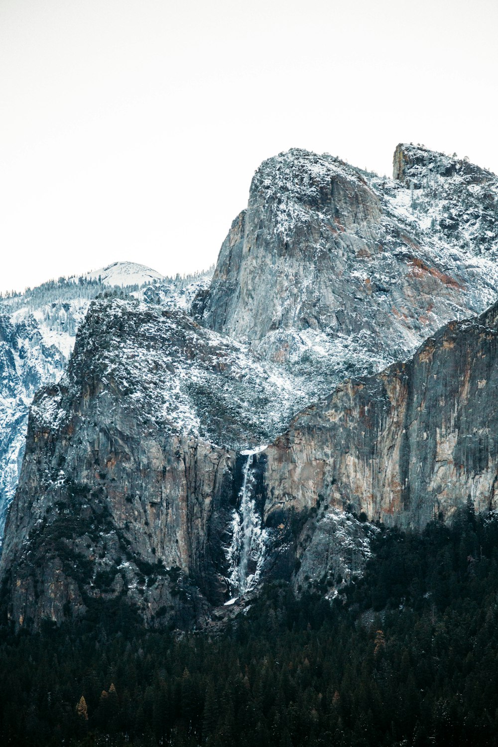 aerial photo of rocky mountain