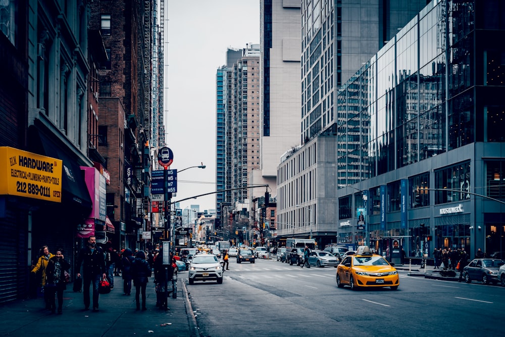 yellow cab taxi on raod