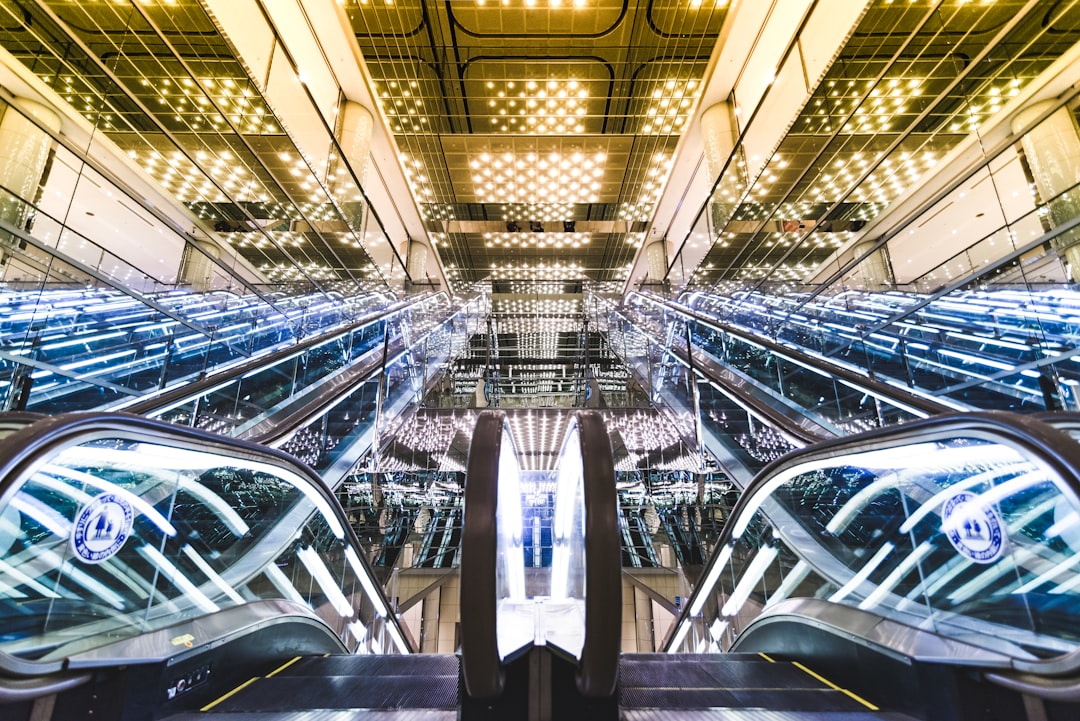 escalator inside building