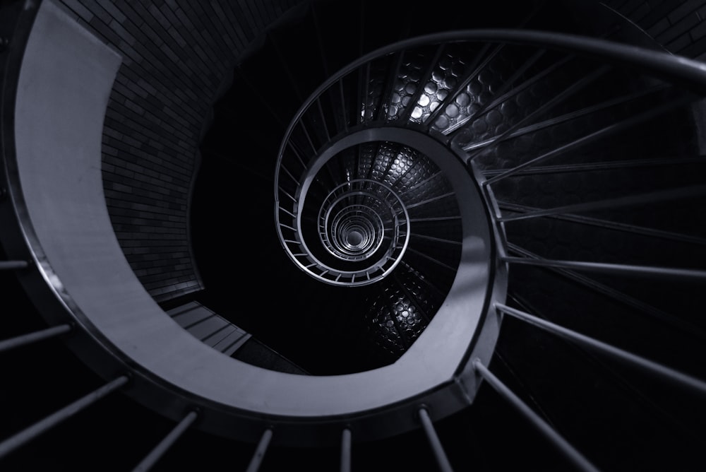 photo of spiral staircase