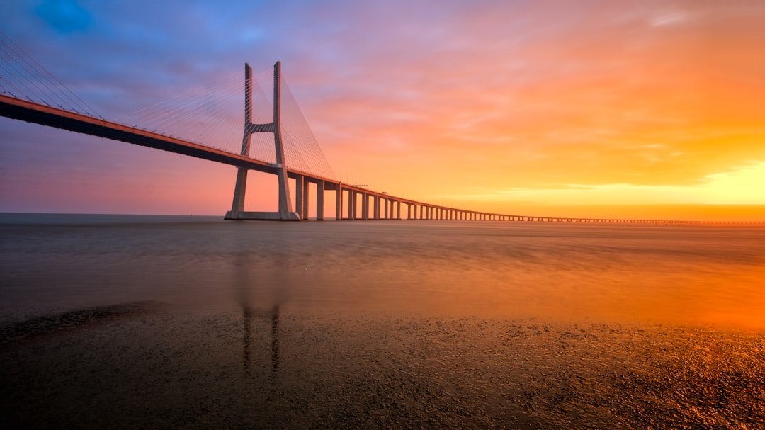 photo of Lisbon Suspension bridge near Padrão dos Descobrimentos