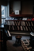 brown wooden shelf