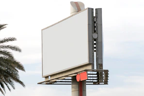 rectangular blank billboard