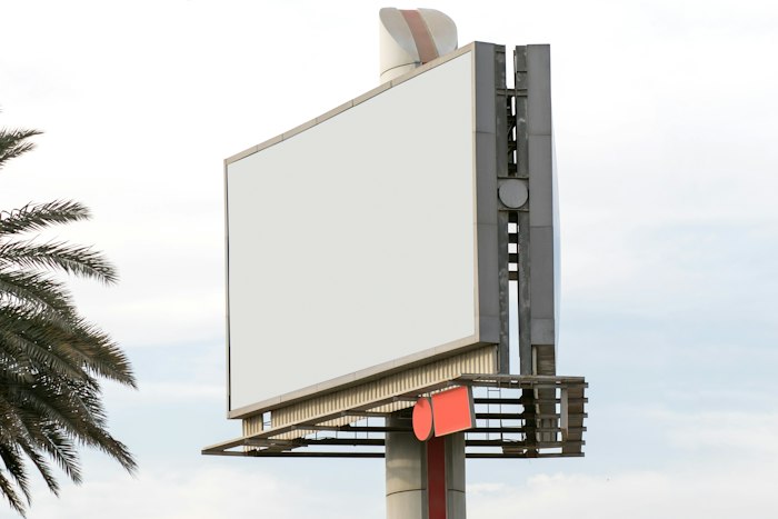 Blank billboard ready for advertising copy