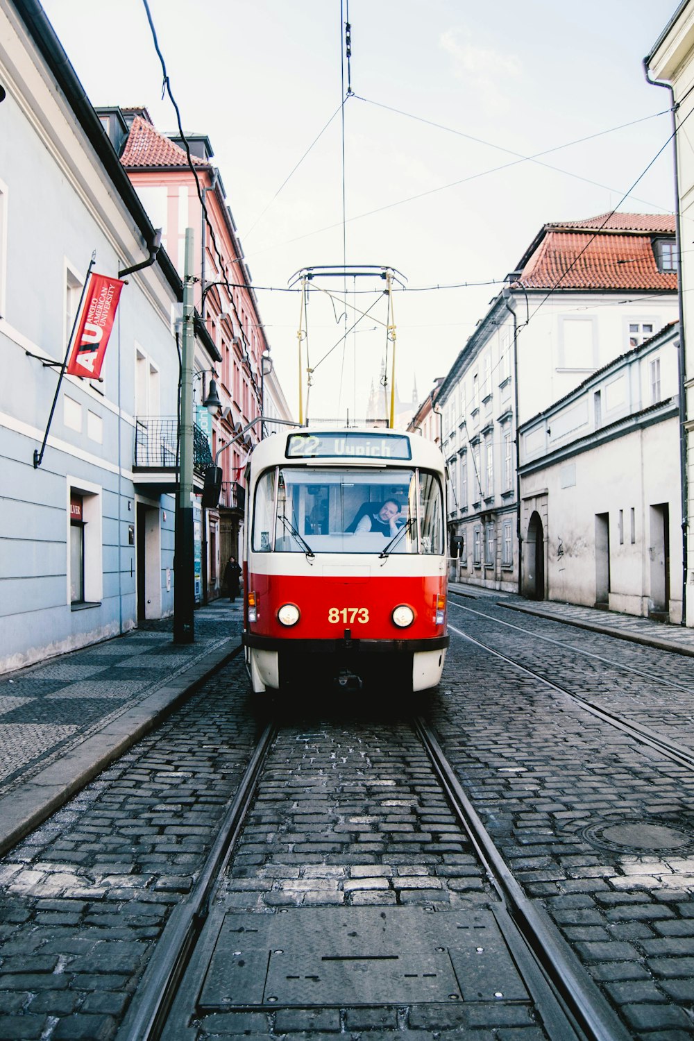low angle photo of tram train