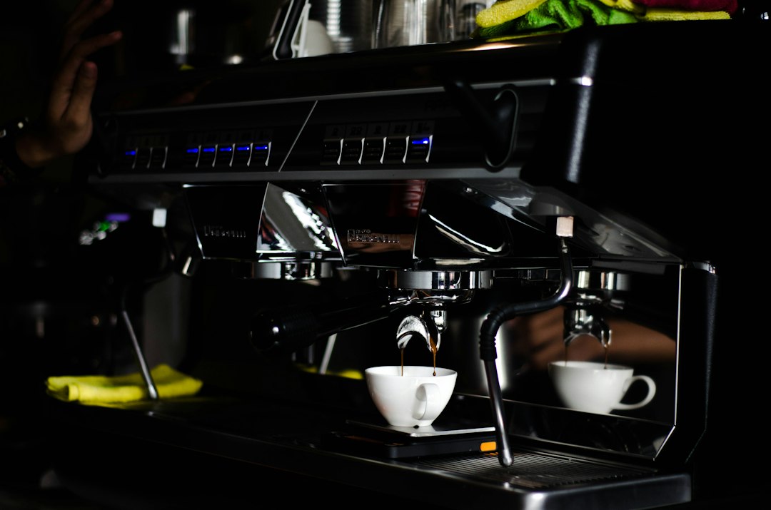 espresso machine closeup