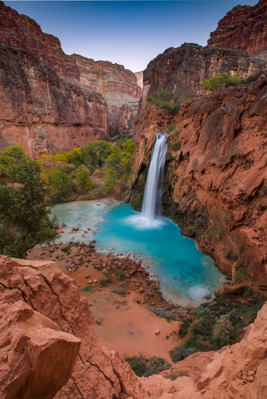 time lapse photography of waterfalls at daytime in Supai United States