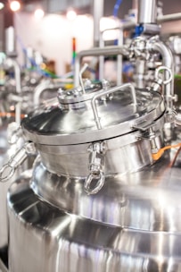 close up photography of stainless steel tank