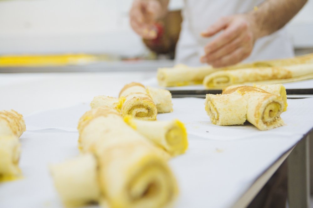 Fotografia de foco raso de pão