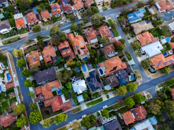 top view photo of houses