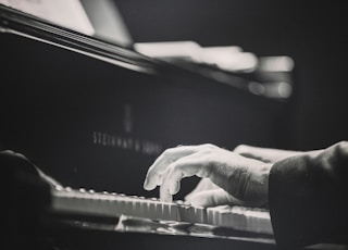 person playing piano