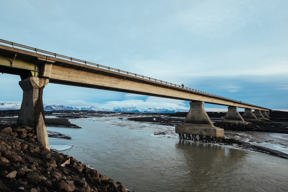 Puente de hormigón marrón durante el día