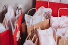 shallow focus photography of paper bags