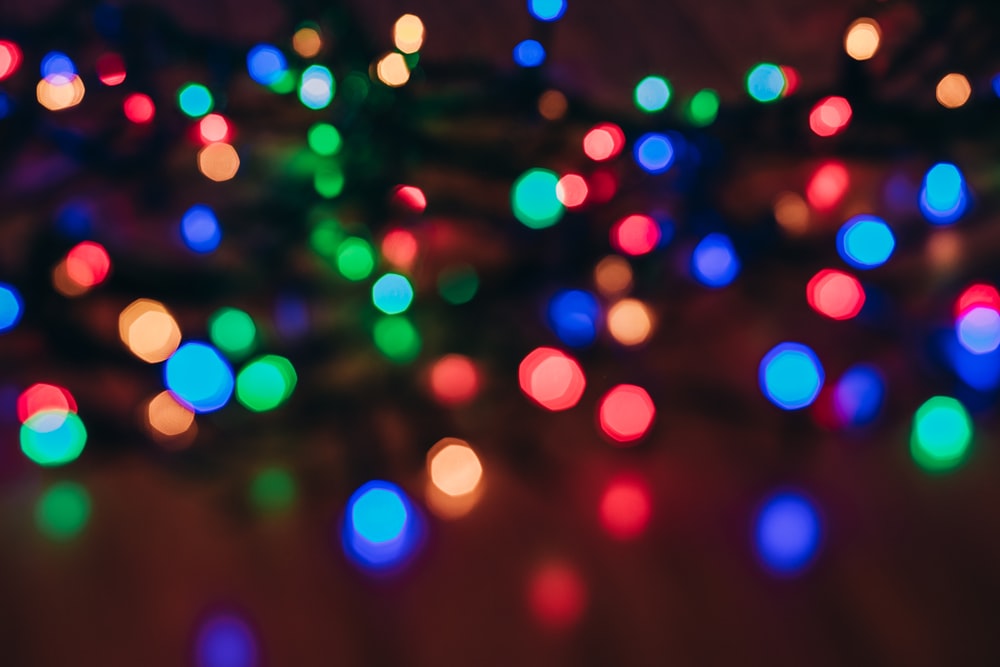 Fotografía bokeh de luces multicolores