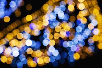 a blurry photo of a bunch of lights