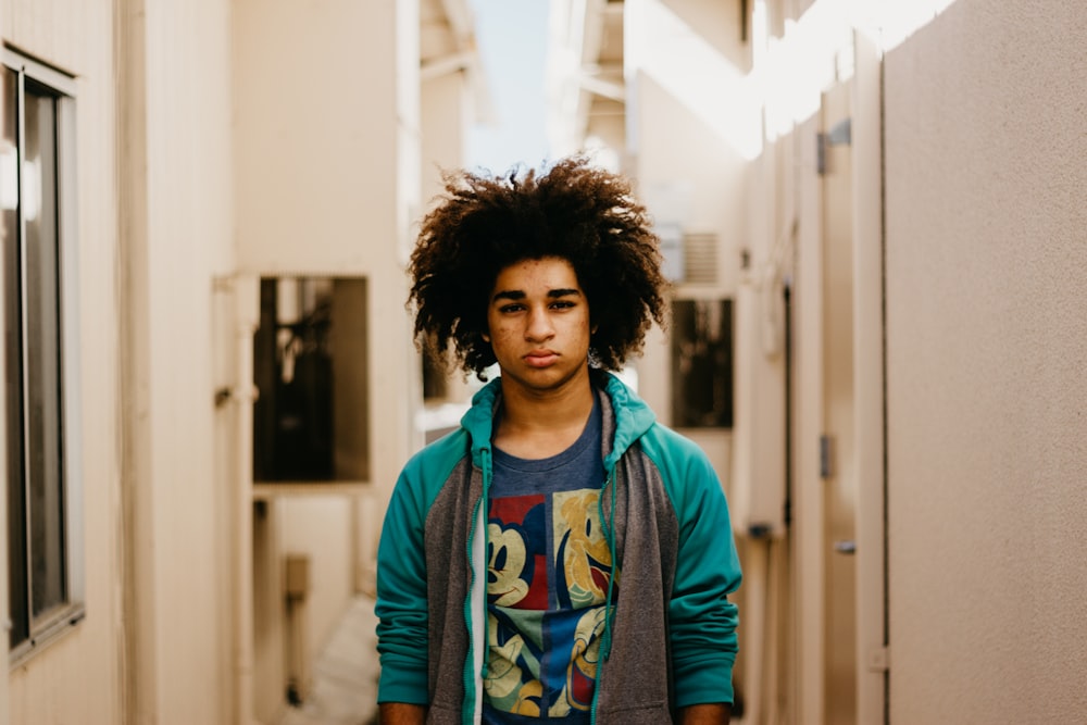 man standing near door