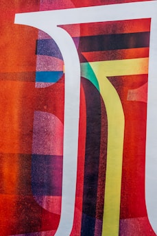 white and red textile