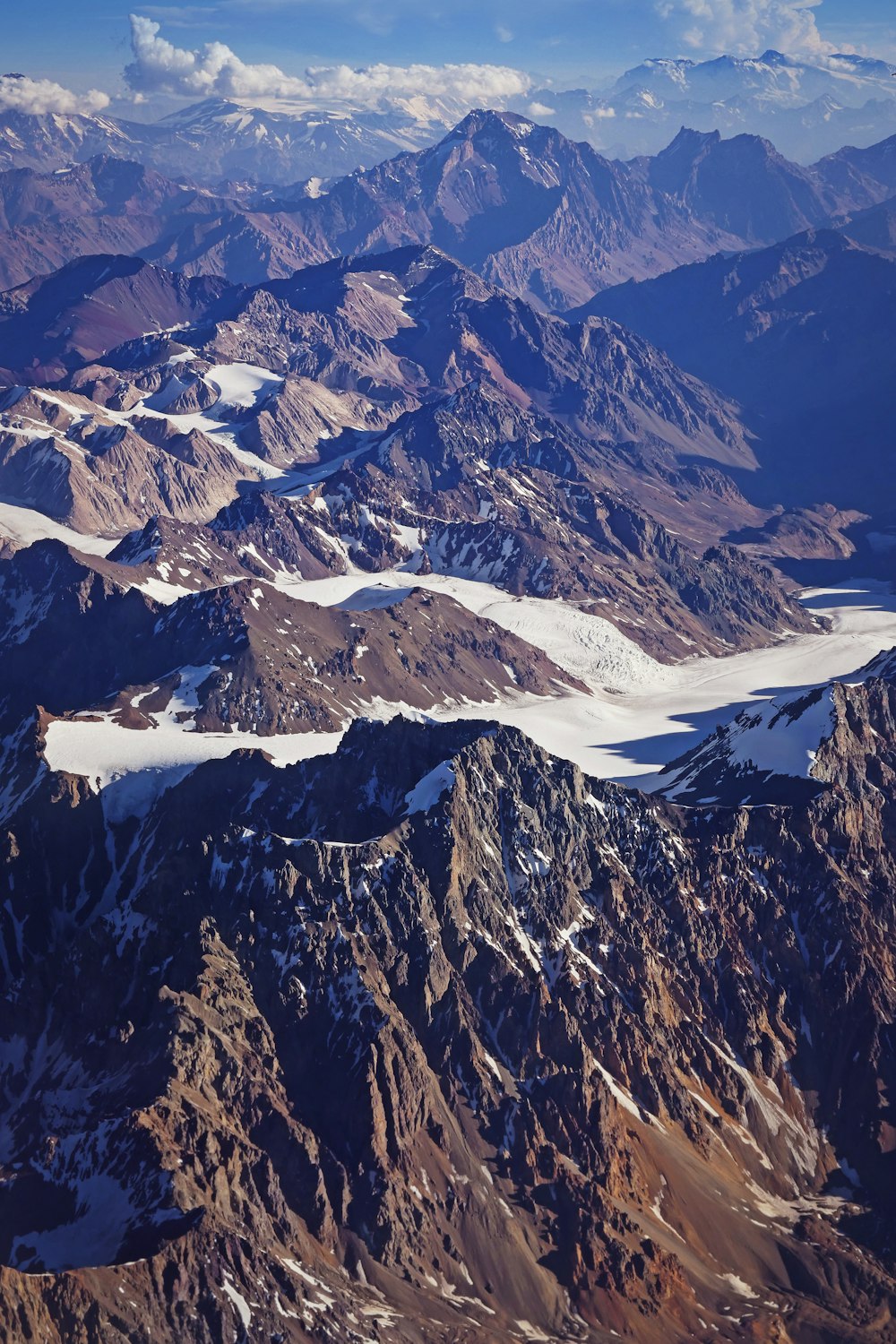 black and white mountains