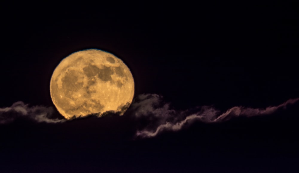 closeup photo of moon