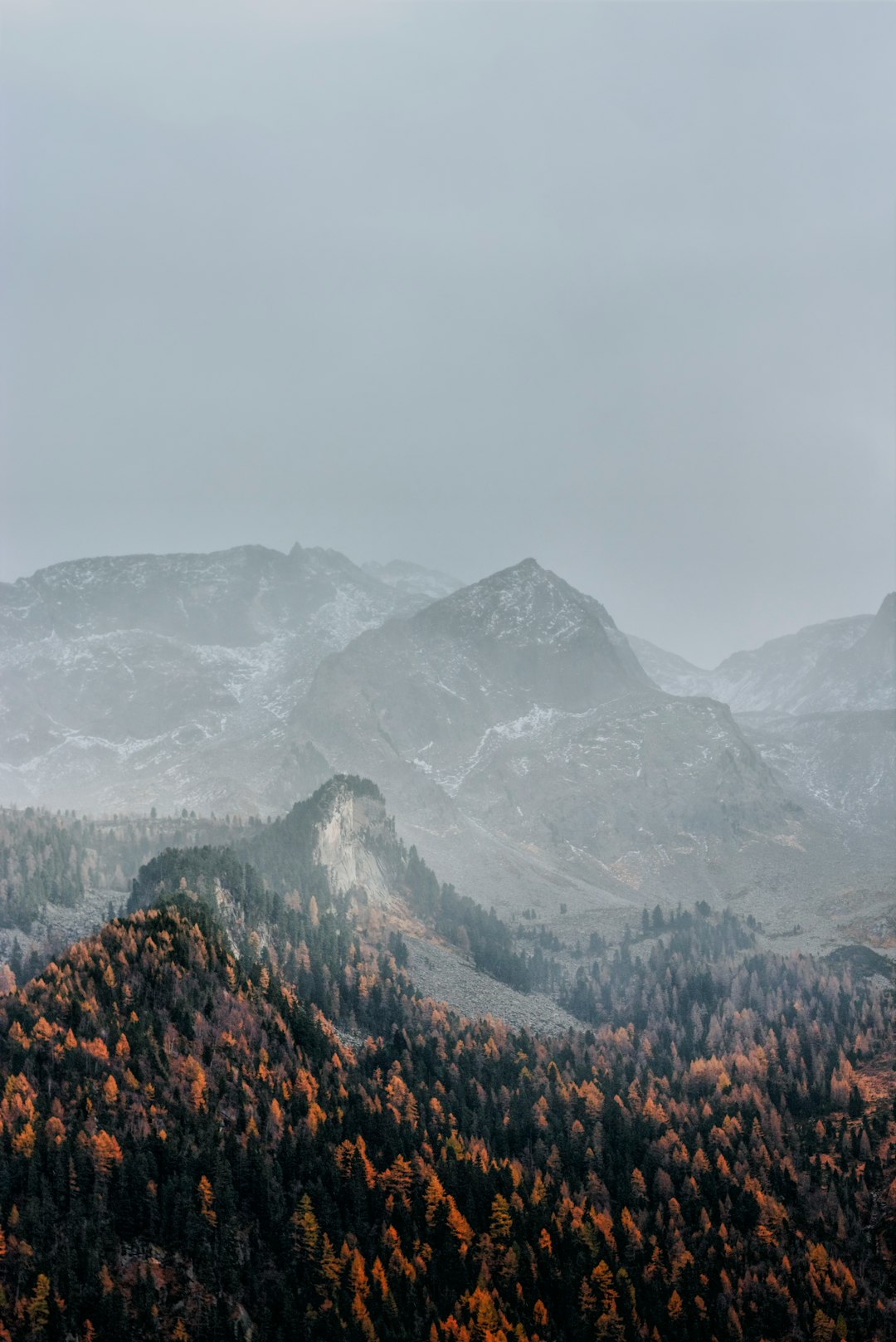 mountain range under sky