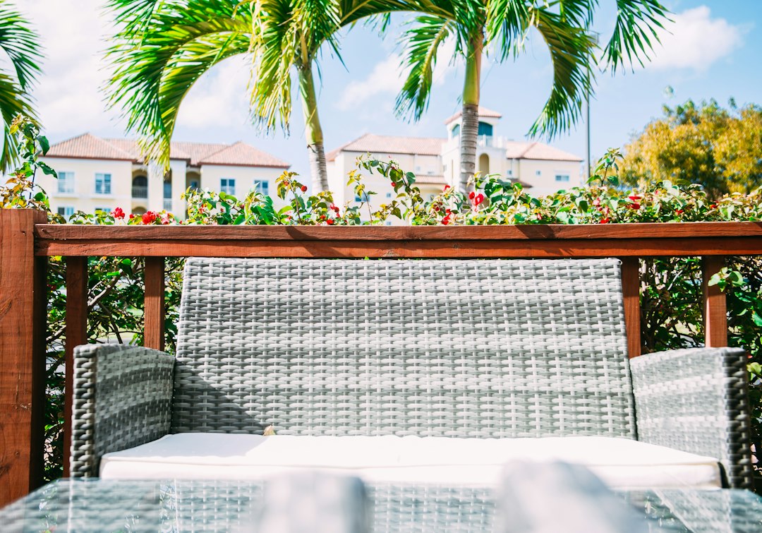 rattan garden sofa