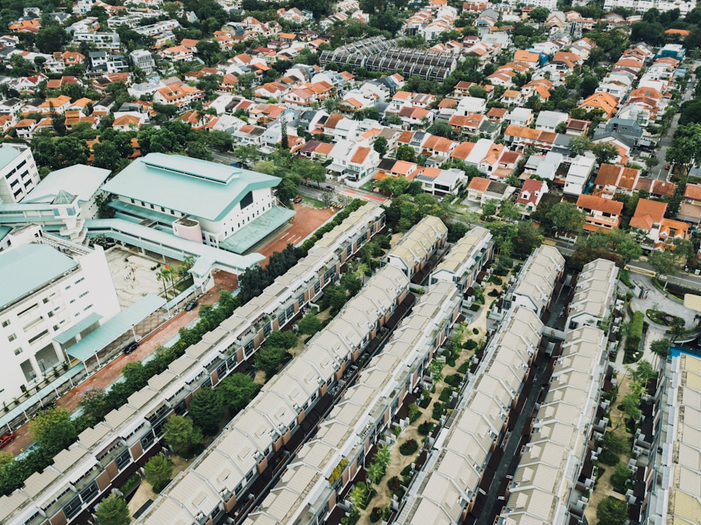 bird's eye view of group of houses