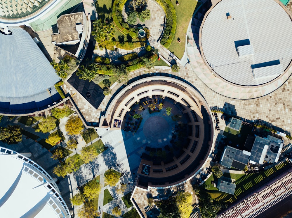 aerial photography of concrete buildings