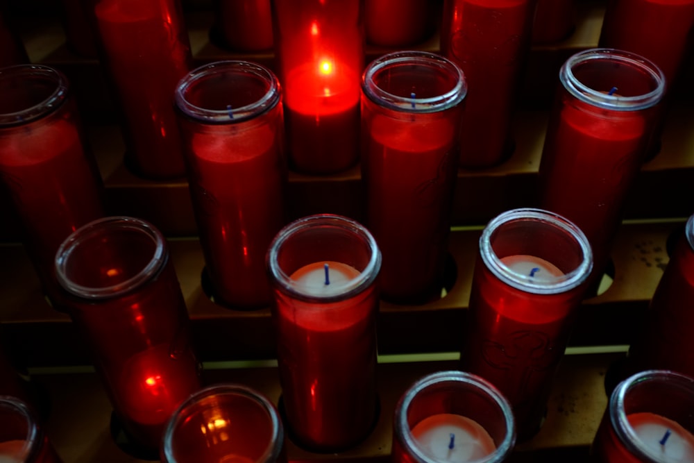 red votive candles