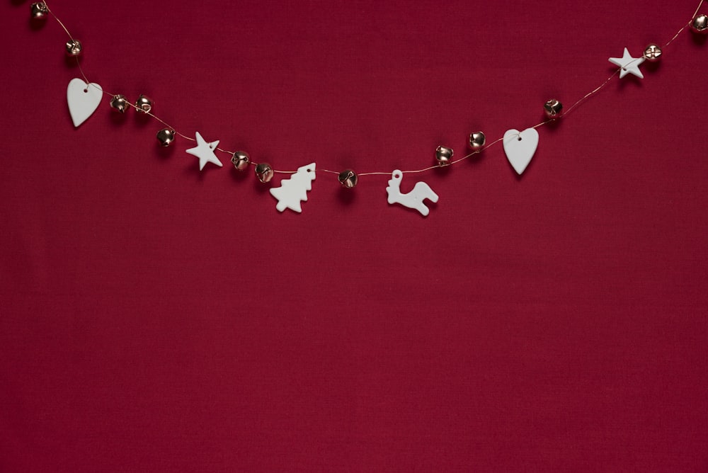 frisado branco e cinza contas de Natal decoração da parede