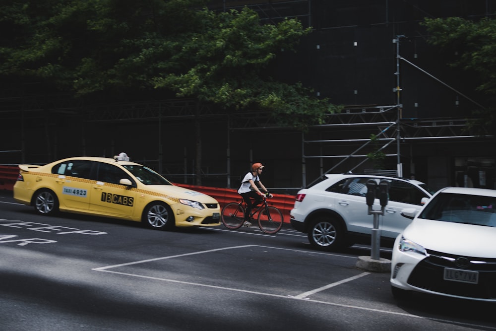 person riding on bicycle