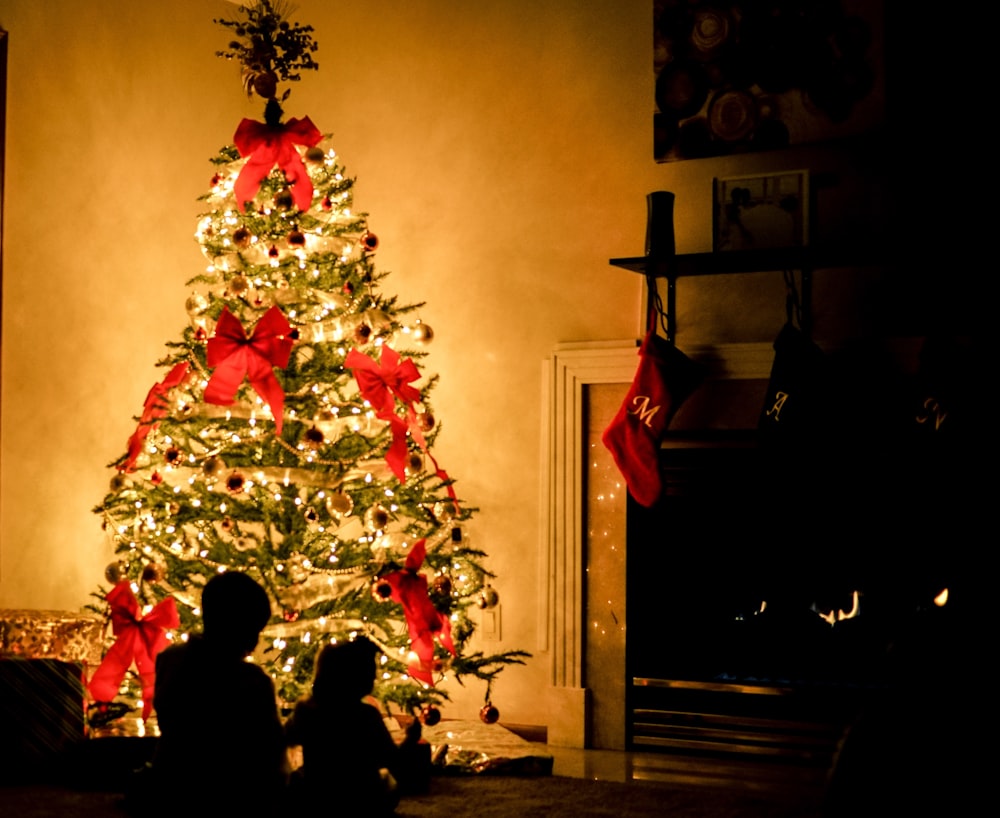 sapin de Noël illuminé