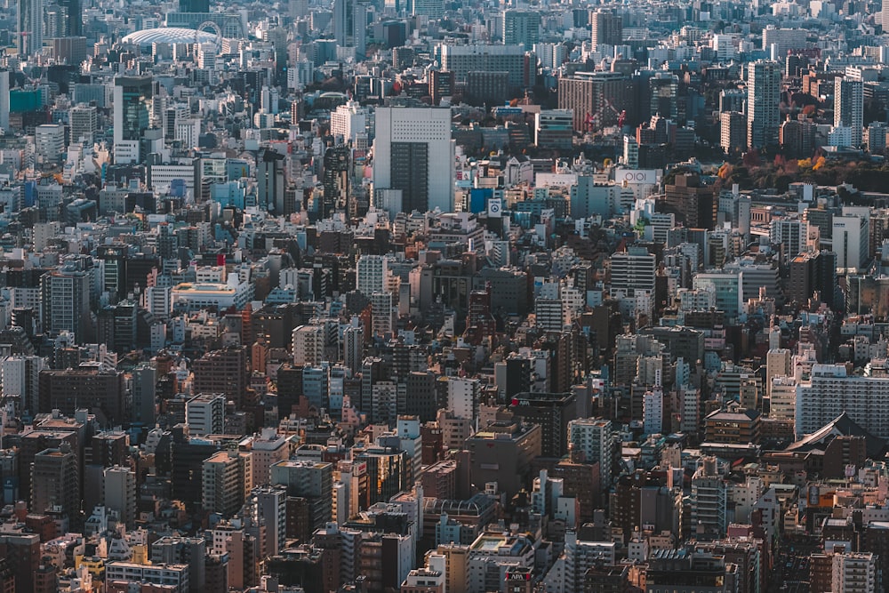 aerial view of city