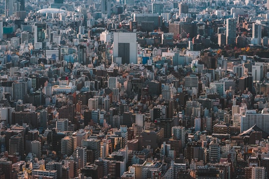 aerial view of city in Tokyo Skytree Japan