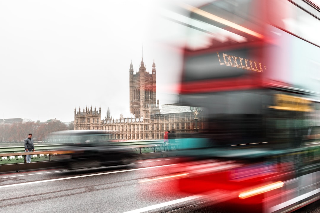 timelapse photography of bus on road