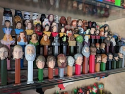 A colorful giant Pez dispenser prototype.