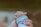 A close-up of an adult hand gently holding a baby's hand, conveying a sense of care and protection. The baby is wearing a white garment with a blue trim and colorful designs.