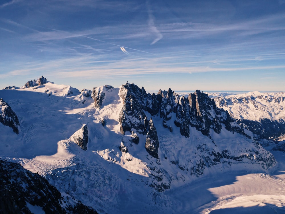 snow covered mountains