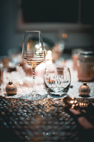 selective focus photography of wine glass