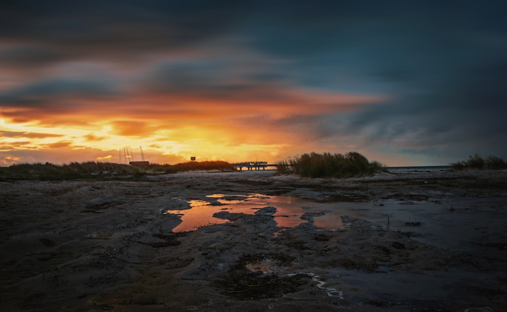 sunset over plains