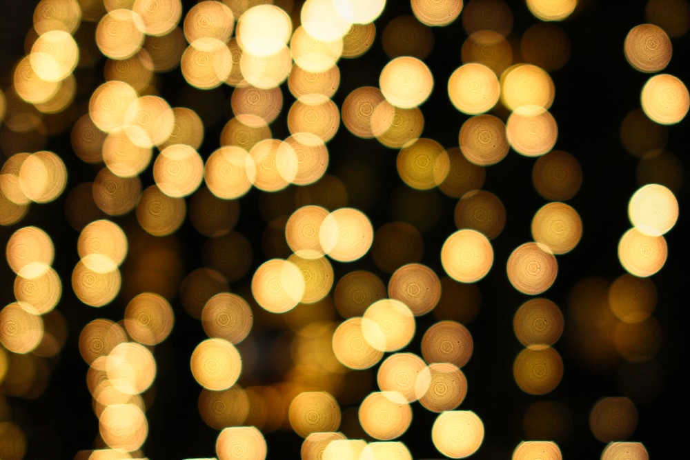 bokeh photography of yellow lights