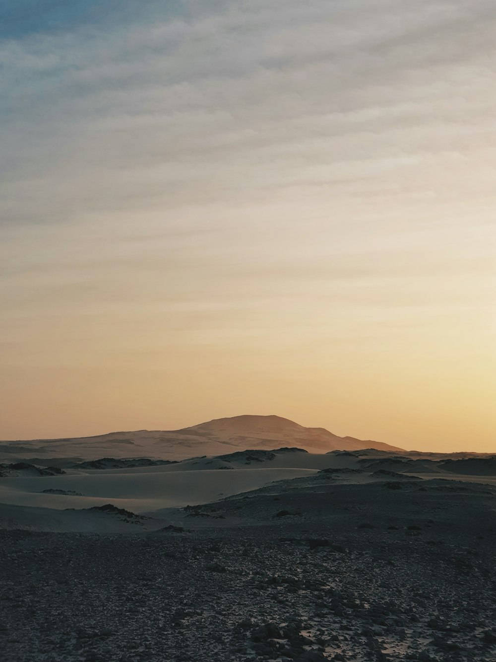 mountains at golden hor