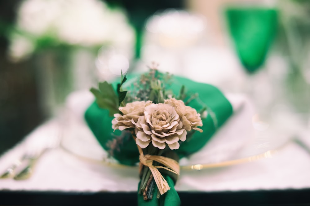 selective focus photography of white petaled flower