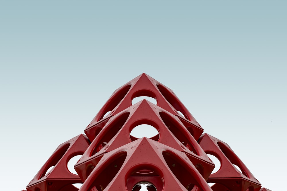 red geometrical structure
